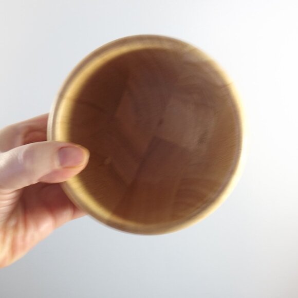 Vintage Wooden Mortar & Pestle, Variegated Bamboo Wood - Picture 8 of 8